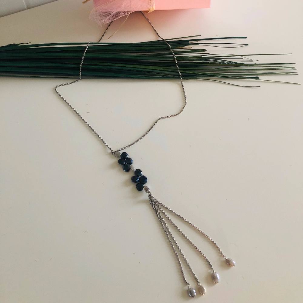 Silverite Necklace with Tassel